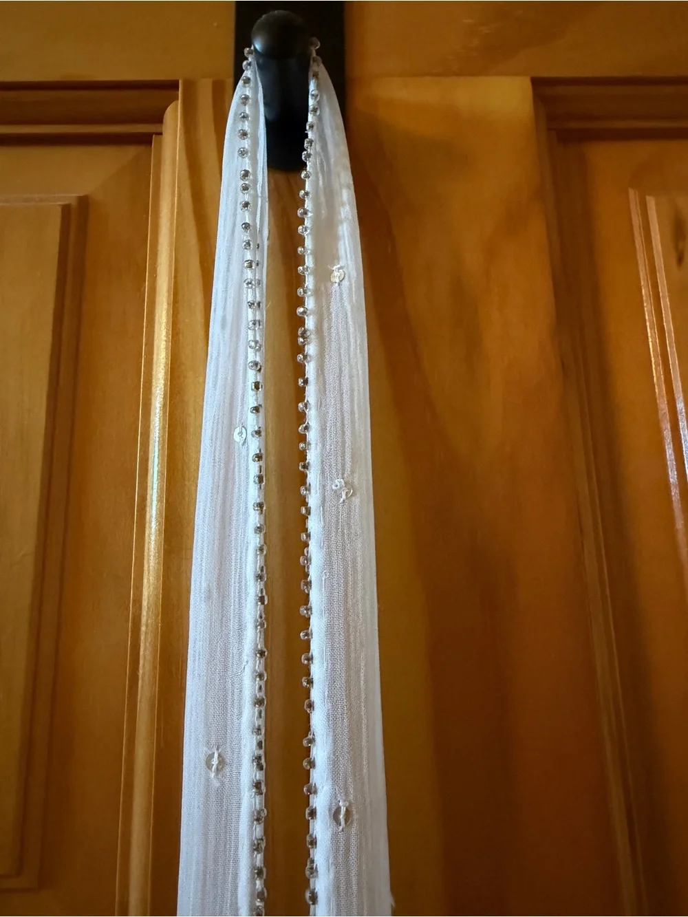 Free People Chan Luu Make It Rain White Fringe Skinny Scarf NWT